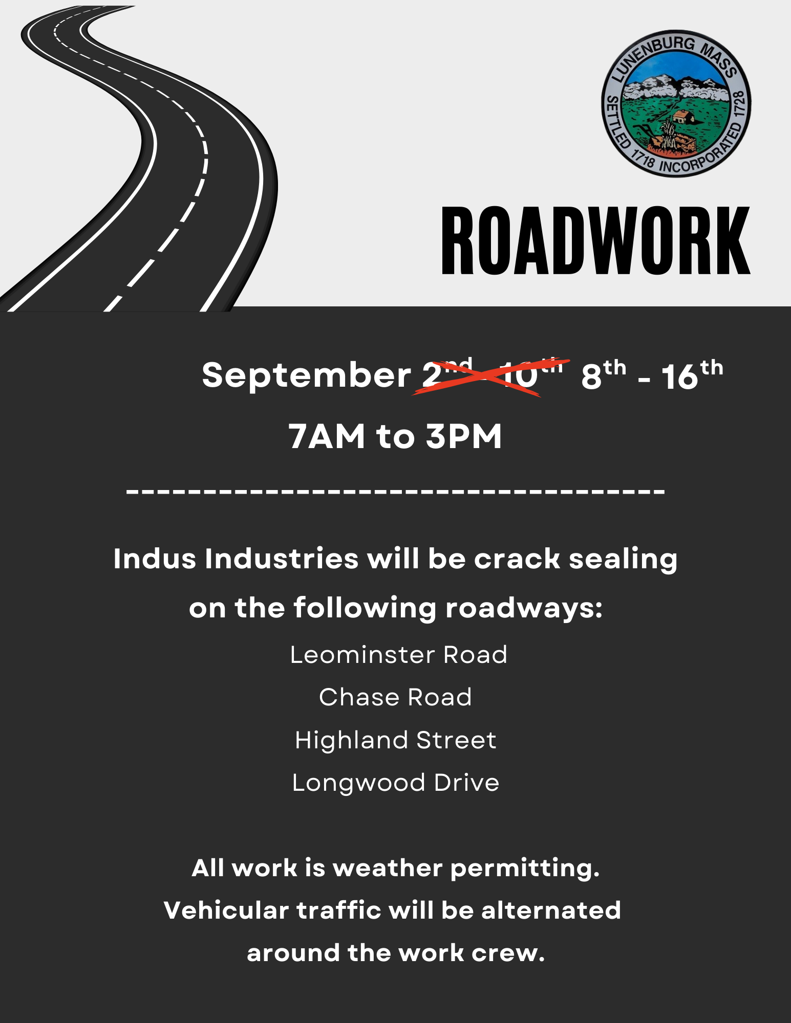 RoadWork 8/26/25